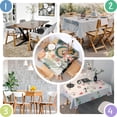 thumbnail image 4 of Tropical Pioneer Flower Pattern Square Tablecloth,Waterproof Square Table Cover,Wipeable Spillproof Washable Table Cover for Home Kitchen Party Decor 42"X42"(107x107cm), 4 of 6