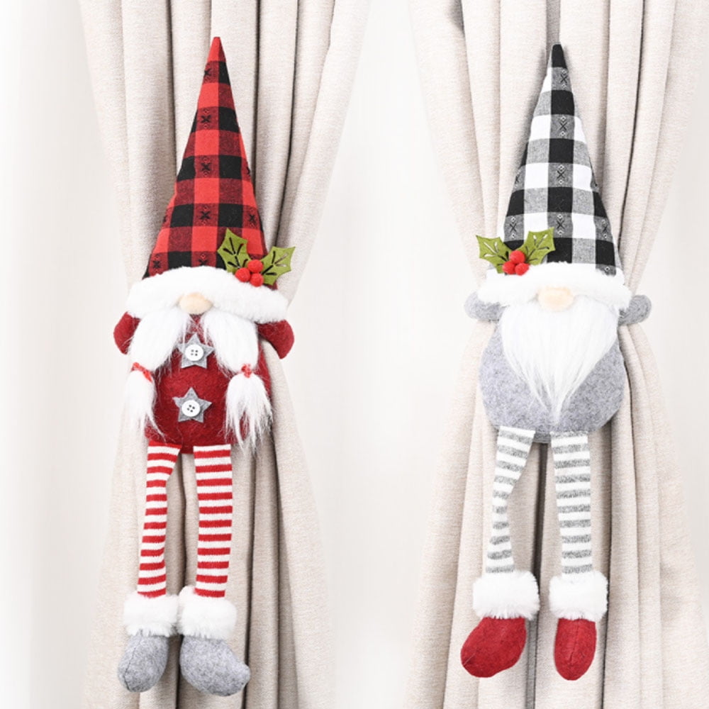 Details about   Christmas Window Curtain Santa Plush Doll Buckle Holder Tieback Xmas Home Decor 