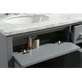 thumbnail image 5 of Design Element London 61" Double Sink Bathroom Vanity Set in Gray Finish with Carrara Marble Top, 5 of 7