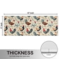 thumbnail image 5 of Kitchen Rugs Sets Of 2,Beige Chicken Floral Pattern Anti Fatigue Kitchen Mat Rugs Non Slip Washable,Decorative Kitchen Floor Mats for Kitchen,Sink,Laundry,17"X47", 5 of 5