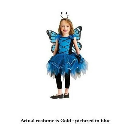 Costumes For All Occasions FW114071TS Ballerina Butterfly Toddler Small 24M-2T - Gold