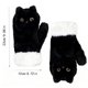 thumbnail image 2 of CaiYueKe Black Cat Plush Warm Gloves - Windproof Thermal Gloves with Faux Fur Lining for Cycling Driving Touchscreen, Cold Weather Handwear Outdoor Sports for Men Women, 2 of 8
