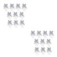 thumbnail image 1 of sweethay 10 piezas Bow Pull Decor Home Multi-colores Embalaje festivo Ligero Impreso Hand-Pulled Flower Event Gold Light Blue Dorado Azul Claro 2Conjunto, 1 of 6