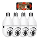 thumbnail image 3 of 4 Piezas Camara Tipo Foco 360° Impermeable De1080 Con Wifi Malubero Blanco, 3 of 5