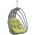 thumbnail image 3 of Modern Contemporary Urban Design Outdoor Patio Balcony Swing Chair, Green, Rattan, 3 of 3