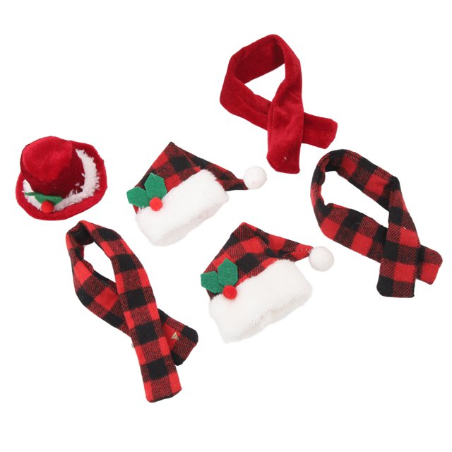 Sombrero Botella de vino de Navidad Gorro de punto Conjunto de bufanda Pequeño Algodón de nailon Lavable Reutilizable Decoración de regalo de Navidad de Papá Noel para fiesta ANGGREK Otros