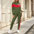 thumbnail image 4 of Mifsaly Womens Track Suits 2 Piece Set Fall Trendy Color Block Workout Daily Lounge Matching Outfits Collared Zip Up Jacket And Jogger Pants, 4 of 7