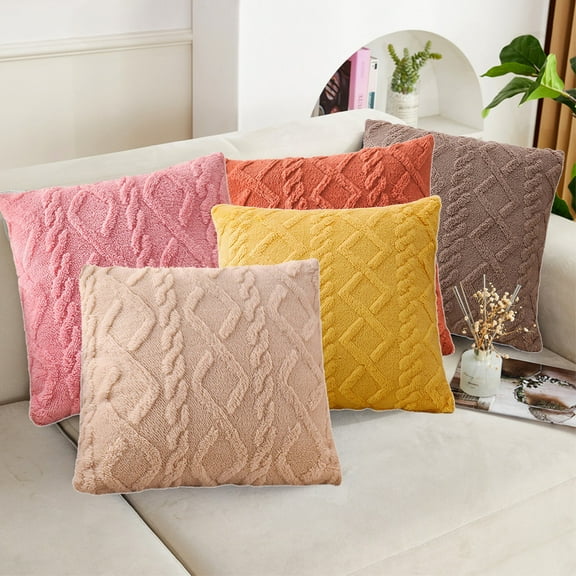 Decorative Pillow Under 5 ! Kadlawus 40x40cm Plush Throw Pillow Set with Insert for Bed Couch Living Room Bedroom Outdoor Stylish Accent Luxury Home Decor