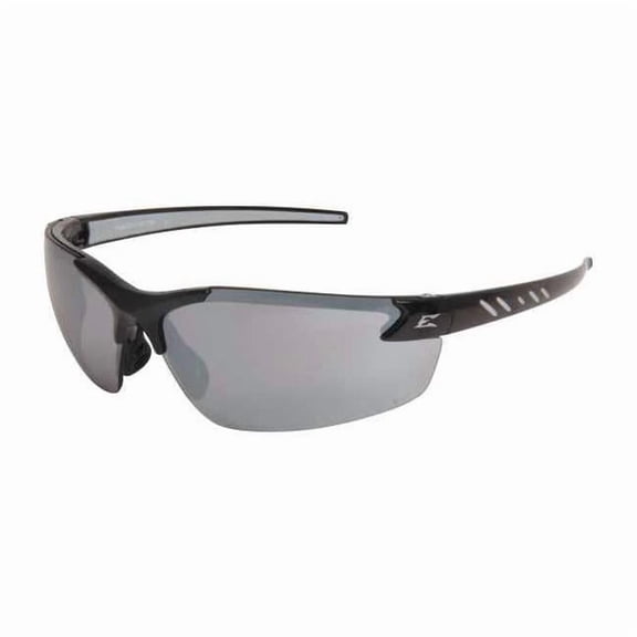 Edge Eyewear Safety Glasses, Silver, Mirrored, Black DZ117-G2