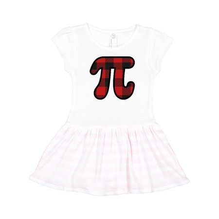 

Inktastic Pi Day Math Party Buffalo Plaid Gift Toddler Girl Dress