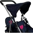 thumbnail image 4 of The New York Doll Collection Baby Doll Stroller Twin Doll Toy Stroller Denim, 4 of 7