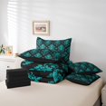 thumbnail image 4 of Erosebridal Bohemian Flower Bedding Queen Size,Exotic Style Comforter Sets with Sheets,Lightweight Reversible Bedding Sets Queen Size,Damask Decor,7 Pieces, 4 of 5