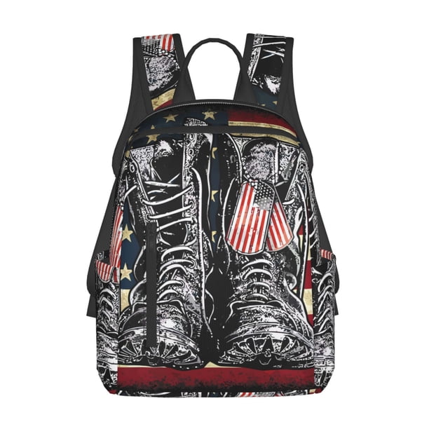 Balery Veterans Day1 Mochila Ligera para Hombres y Mujeres – Resistente y Impermeable, Ideal para la Escuela, el Trabajo, los Viajes y el Uso Diario