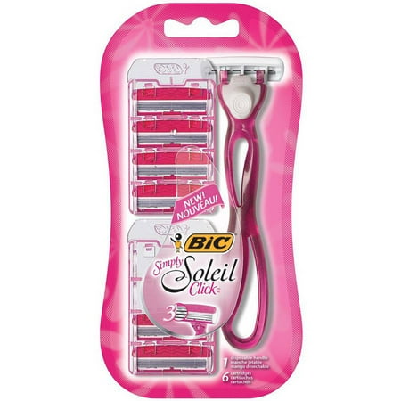 Ladies Disposable Razor - BIC Simply Soleil Click Disposable Razor, Women, 6-Count