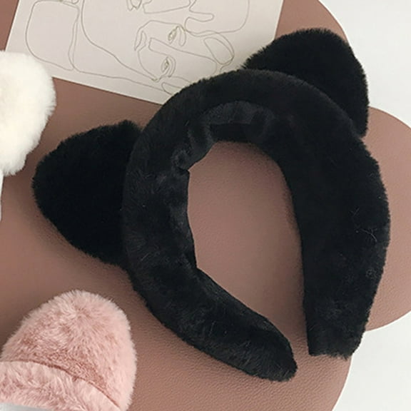 PAMINGONO Headbands Black Cat Ears 2Pcs 7.9x6.7x0.8in