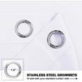 thumbnail image 2 of ZMLEVE Short Window Curtains for Loft - Grommet Top Design Curtains for Cafe & Dining Room Decoration (Pure White, Two Panels, 52W by 36L + 1.2 Inches Header), 2 of 7