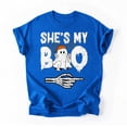 thumbnail image 3 of Shes My Boo Couple Matching Halloween Costumes T-Shirt, Spooky Season T-Shirt, Fullsizes S-5XL Multicolors T-Shirt, 3 of 5