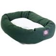 Majestic Pet Poly/Cotton Sherpa Bagel Pet Bed For Dogs, Green, Medium
