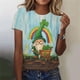 thumbnail image 1 of Xuyuer Saint Patrick's Day Shirts Women Funny Shamrock Graphic Print Irish T Shirt Spring Casual Short Sleeve Crew Neck Tee Tops Cute Shamrock Graphic Tee Irish Lucky St Pattys Day Shirt, 1 of 6