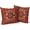 A-aztec-orange Red, variant on Teal Red Burgundy Orange Vintage Bohemian Pillow Covers 16x16 Inch Boho Flower Rug Print Oriental Carpet Pillow Cases Set 2 Antique Tapestry Rustic Retro Throw Pillows For Cushion Sofa Couch Outdoor