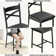thumbnail image 5 of 26 Inch Bar Stools Set of 4, Upholstered Bar Chairs with Back, Thick Cushion, Counter Height Barstools for Kitchen Island Apartment Counter Bar (4), 5 of 8