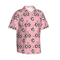 thumbnail image 2 of Balery Valentine'S Day Panda Print Men's Hawaiian Shirts Short Sleeve Beach Shirt Relaxed Fit Vacation Button Down Shirts-X-Large, 2 of 9