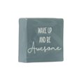 thumbnail image 3 of Linden “Wake Up and Be Awesome” Porcelain Tabletop Square Art Plaque, 3 of 4