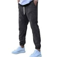 thumbnail image 4 of FDGIU Men's Sweatpants Drawstring Joggers‌ - Casual Workout Athletic Pants with Pockets, 4 of 7