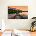 thumbnail image 3 of Elephant Stock Lake Ontario Dock At Sunset Wall Art - Horizontal Canvas Wall Art - Living Room Wall Decor - Nature Canvas - Orange And Gray Decor - 12" x 8", 3 of 8