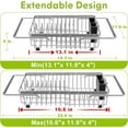 thumbnail image 2 of Dish Drying Rack in Sink, Expandable Stainless Steel Dish Drainers for Kitchen Counter, Dish Dryer Rack for Inside Sink, Over The Sink Dish Racks with Utensil Holder, Silver, 2 of 10