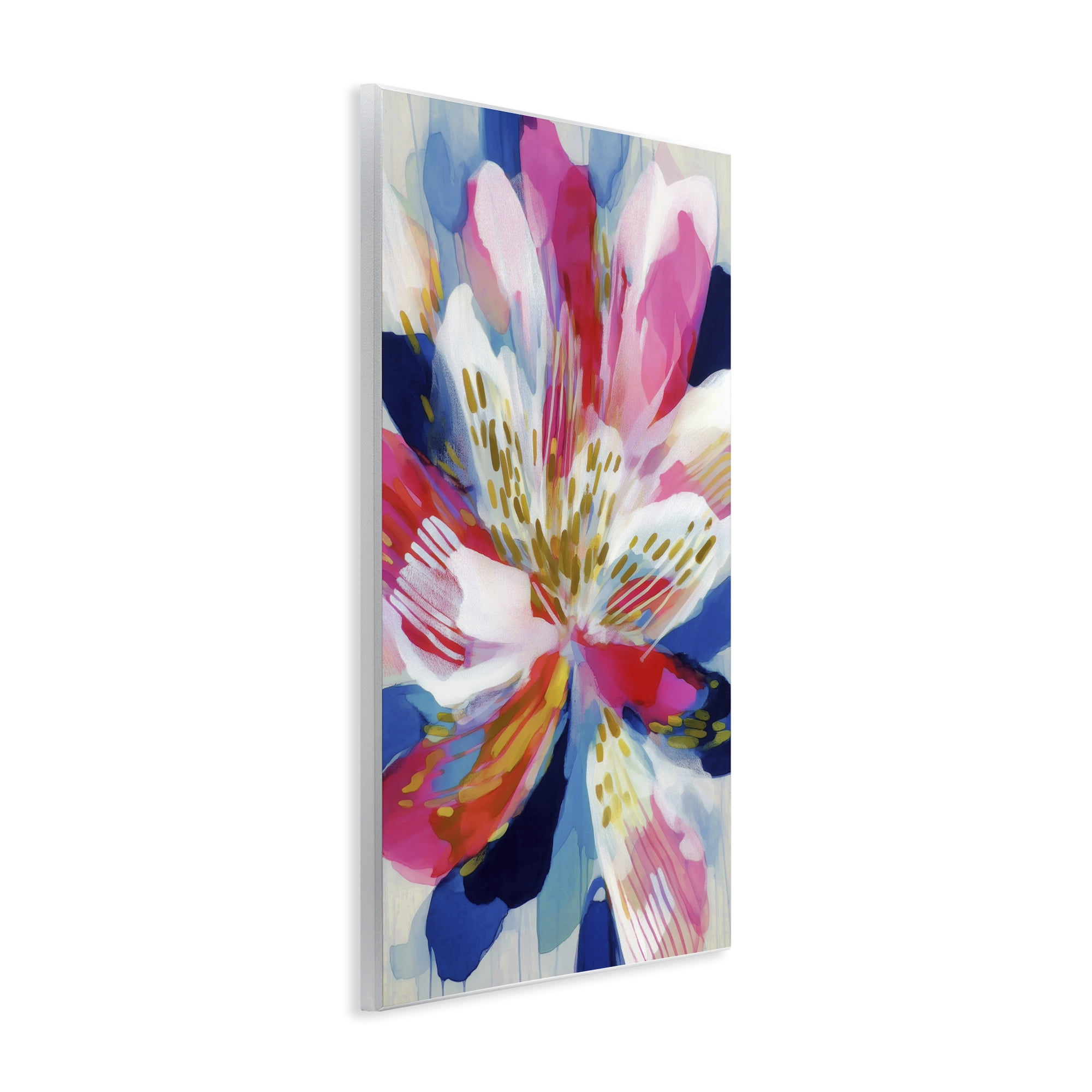 Stupell Industries Lily In Pink & Blue Wall Plaque Art, design by Chromatic Storm Studio
