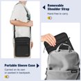 thumbnail image 5 of MoKo 9-11 Inch Tablet Sleeve Bag Fits iPad Air 5/4th 10.9, iPad 9/8/7th 10.2, iPad 10th Gen. 10.9, iPad Pro 11 Inch, Tab S8/S9 11, Multifunctional Bag with Shoulder & Headphone Port, Black, 5 of 8