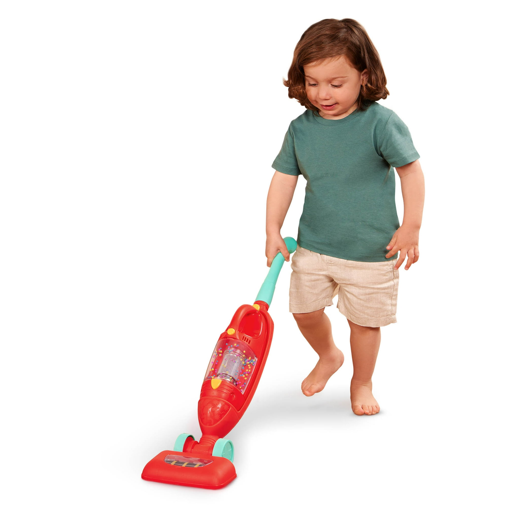Battat Tidy Tot Vacuum with Plastic Handheld Vacuum and Real Suction, Toddler and Preschool Toys