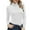 White, variant on Rigardu shirts for women Women Mock Turtleneck Long Sleeve Pullover High Neck Tight Fitting Priming T Shirt Black + L