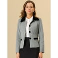 thumbnail image 2 of INSPIRE CHIC Elegante chaquetón de invierno con cuello vuelto y bolsillos en contraste para mujer Gris claro L, 2 of 6