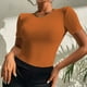 thumbnail image 2 of Blusa superior sexy de manga corta sólida con cuello redondo de verano para mujer con estilo OAVQHLG3B Store lin121212, 2 of 5