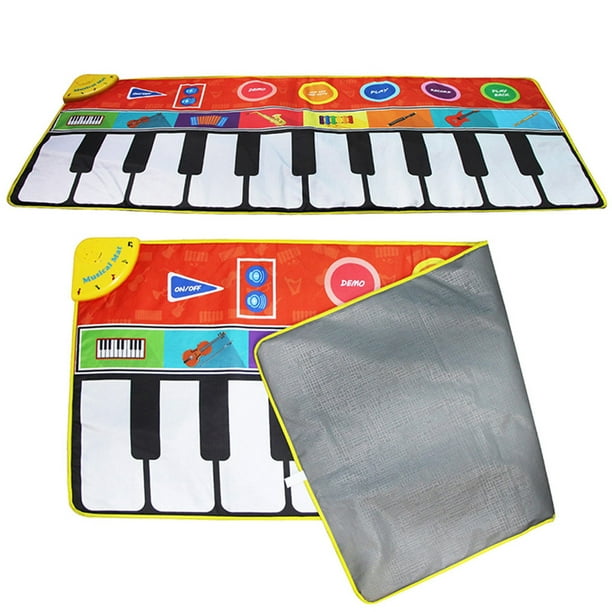 Tapis de piano de sol de 81,3 cm pour enfants, tapis de jeu avec 5
