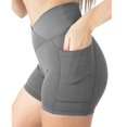 thumbnail image 2 of biudgviw Biker Shorts for Women V Cross Workout Yoga Shorts High Waisted Athletic Running Shorts with Pockets, 2 of 7