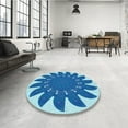 thumbnail image 3 of Ahgly Company Indoor Rectangle Patterned Blue Dress Blue Area Rugs, 8' x 12', 3 of 6