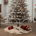 thumbnail image 4 of Sikiie Leopard Print Nativity Christmas Tree Skirt, Jesus Christian Winter Holiday Tree Mat Decoration(30-48IN), 4 of 6
