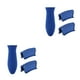 thumbnail image 1 of Injueey 3 piezas de cubiertas de silicona para mango de olla, pieza de utensilios de cocina, accesorio protector, cubierta de calor antideslizante para Azul 2piezas Injueey CBP457887, 1 of 6