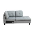 thumbnail image 4 of Hommoo Modern Linen 2-Piece Couch Living Room Sofa Set Sectional Couches and Sofas, L-Shaped Sectional Couch Sofa, Grey(No Ottoman), 4 of 7