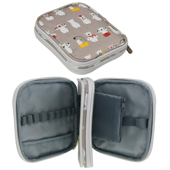 Crochet Hook Kit Tool Bag Case Crochet Hook Organizer Zipper Bag for Various Crochet Hooks Circular Knitting Needles and Other Crocheting Supplies