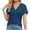 Navy, variant on Aboser Womens Cotton T Shirts Casual V Neck Basic Tees Short Sleeve Summer Tops Soft Cozy T-Shirt Solid Color Loose Fitted Tee Top 2026 Ladies Shirts