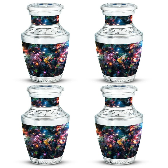 green humming bird Timeless Petite Cremation Urn - Elegant Keepsake for Eternal Tribute Funeral Urns For Human Ashes - Memorial Urns 3 Inch, Set Of 4