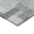 thumbnail image 4 of HomeRoots 584169 10 x 14 ft. Abstract Washable Indoor & Outdoor Rectangle Area Rug, Silver & Charcoal, 4 of 5