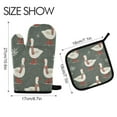 thumbnail image 2 of Yayeee Oven Mitts and Pot Holder Set of 2 Heat Resistant Kitchen Gloves Baking Hot Pad, Winter Goose, 2 of 5