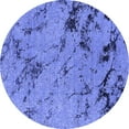 thumbnail image 1 of Ahgly Company Machine Washable Indoor Round Oriental Blue Industrial Area Rugs, 4' Round, 1 of 4