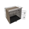 thumbnail image 6 of Classical Dog Crate Cover, Floral Inspired Traditional Damask Pattern in Earth Tones Swirls, Easy to Use Pet Kennel Cover Small Dogs Puppies Kittens, 7 Sizes, Dark Sepia and Tan, by Ambesonne, 6 of 6