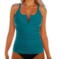 thumbnail image 1 of DGMIOCS Women's Tankini Set Tummy Control Swimsuit Dark Green XL, 1 of 6